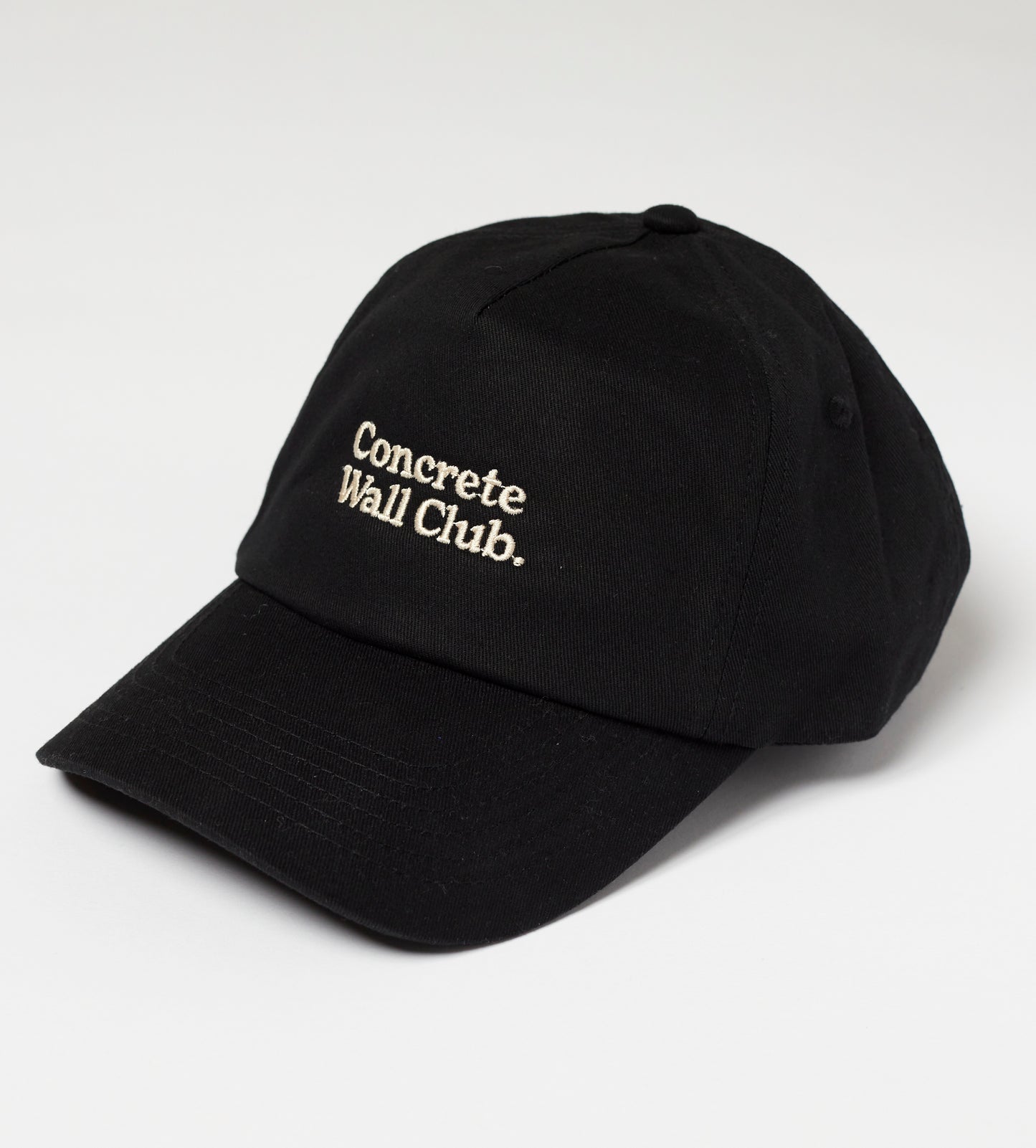 Concrete Wall Club Original 5 Panel Cap - Black