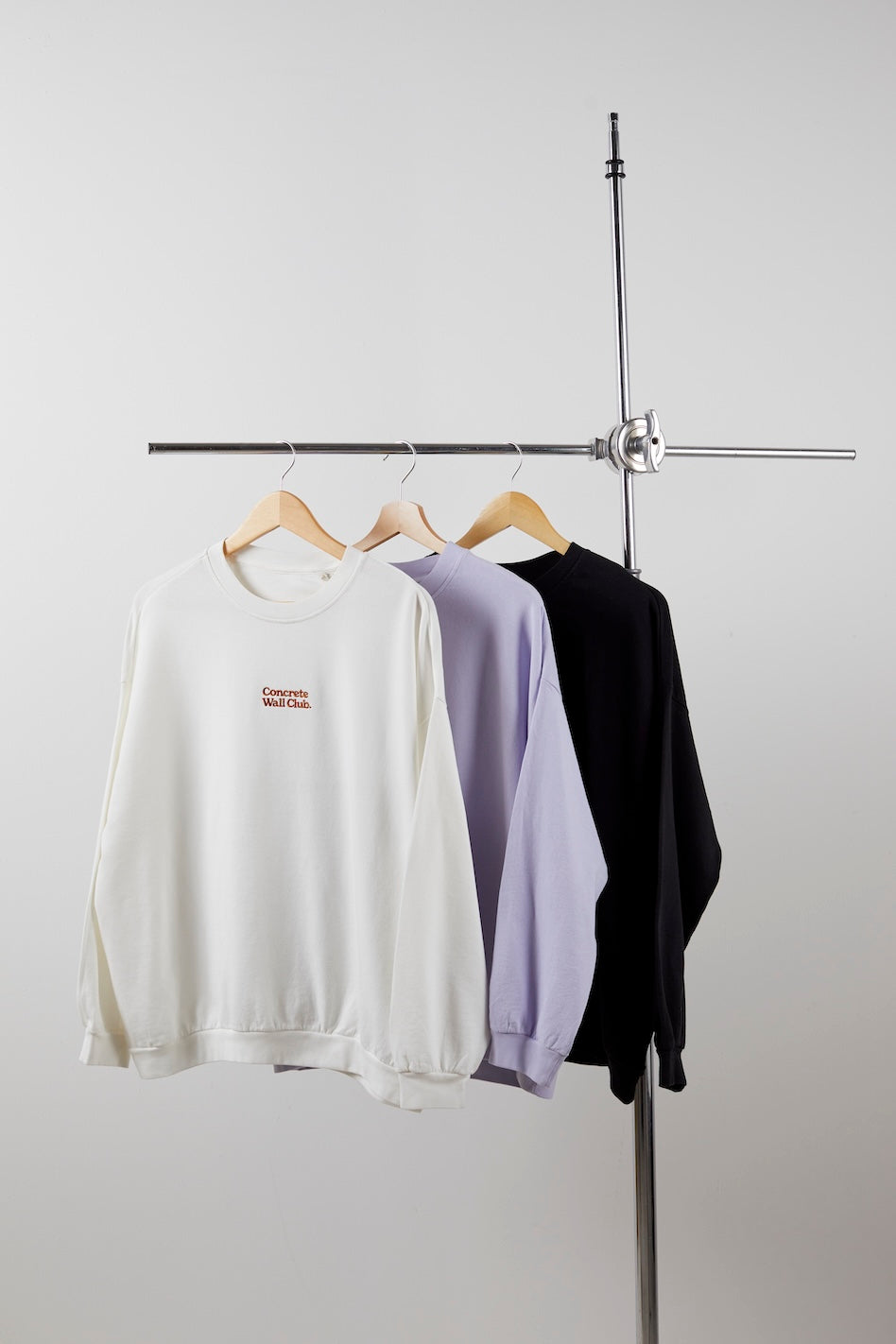 Concrete Wall Club Oversized Terry Sweatshirt - Parma, Black & Ivory