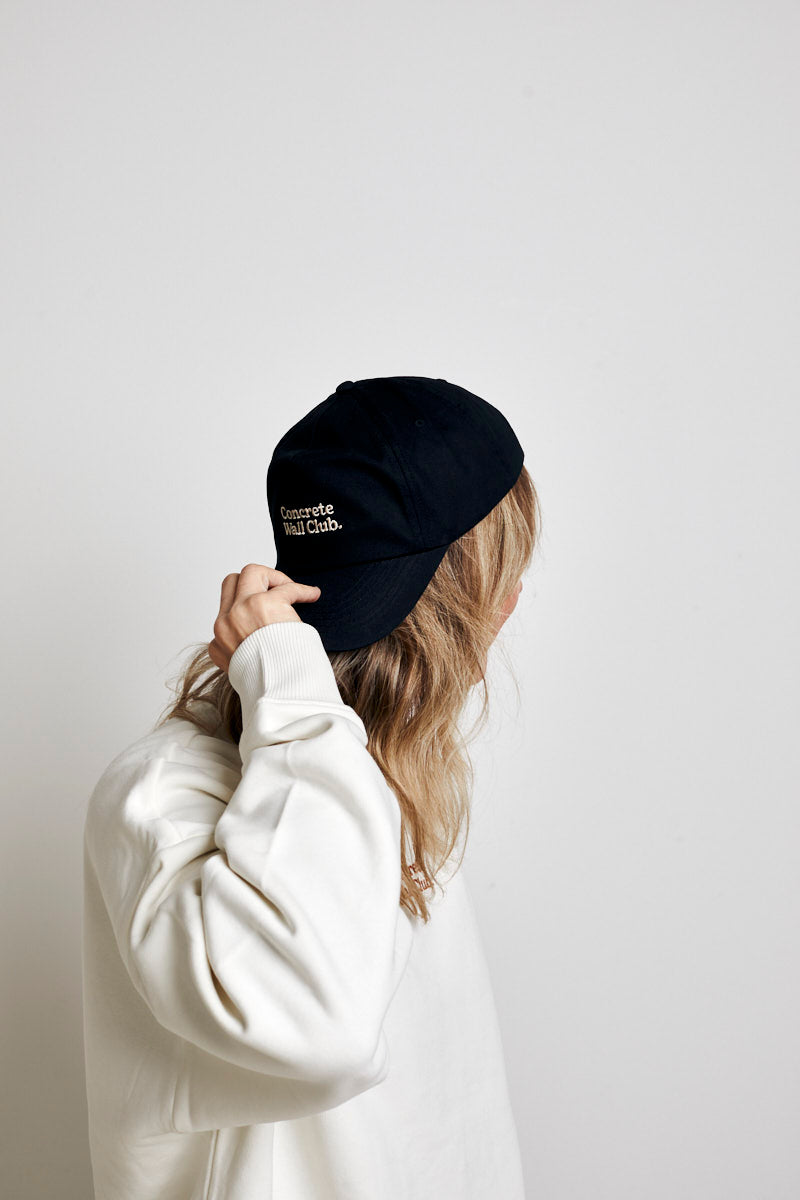 Concrete Wall Club Original 5 Panel Cap - Black