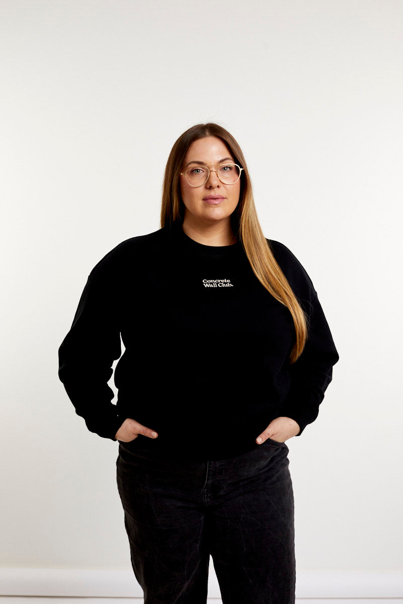 Concrete Wall Club Oversized Sweatshirt - Black